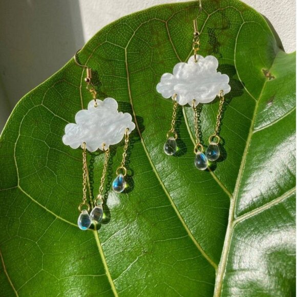 Rain Cloud Earrings - Picture 3 of 3